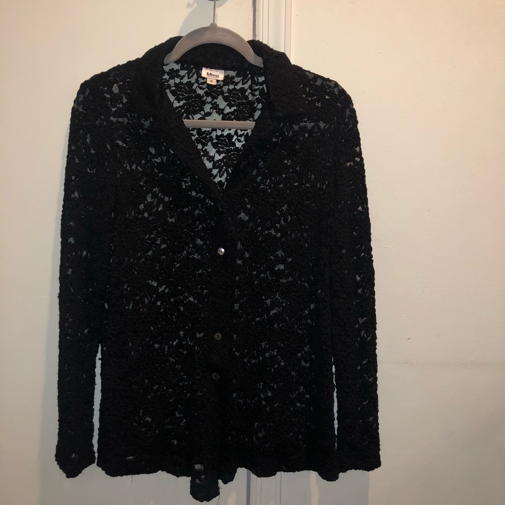 Lace button up cardigan - Picture 2 of 5